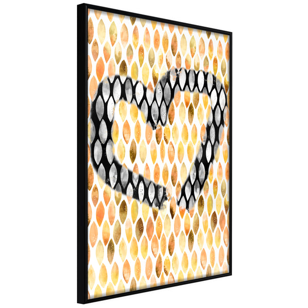 Poster - I Love Oranges  - zwart