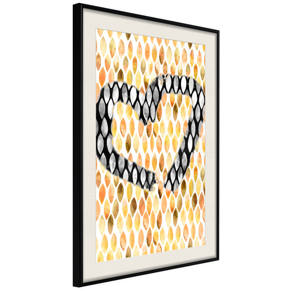 Poster - I Love Oranges  - zwart passepartout