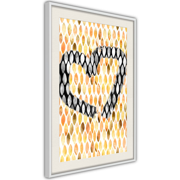 Poster - I Love Oranges  - wit passepartout