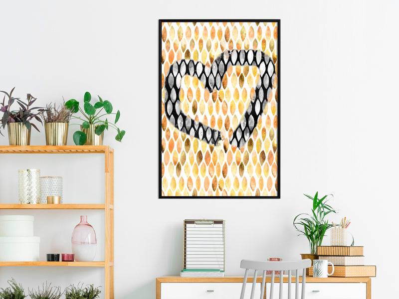 Poster - I Love Oranges  - zwart