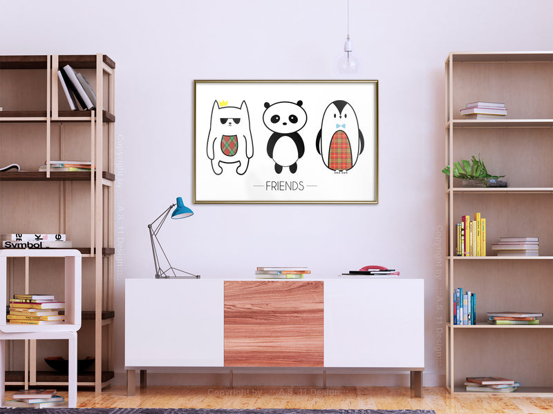 Poster - Buddies  - goud