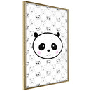 Poster - Panda and Friends  - goud