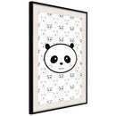 Poster - Panda and Friends  - zwart passepartout