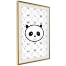 Poster - Panda and Friends  - goud passepartout