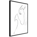 Poster - Sketch of a Horse's Head  - zwart