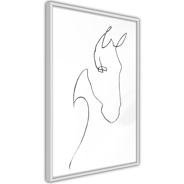 Poster - Sketch of a Horse's Head  - wit