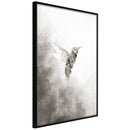 Poster - Hummingbird in Shades of Grey  - zwart