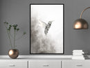 Poster - Hummingbird in Shades of Grey  - zwart