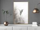 Poster - Hummingbird in Shades of Grey  - goud