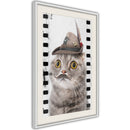Poster - Dressed Up Cat  - wit passepartout