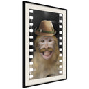 Poster - Dressed Up Monkey  - zwart passepartout