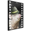 Poster - Dressed Up Piggy  - zwart