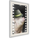 Poster - Dressed Up Piggy  - wit passepartout