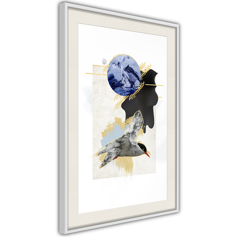 Poster - Abstraction with a Tern  - wit passepartout