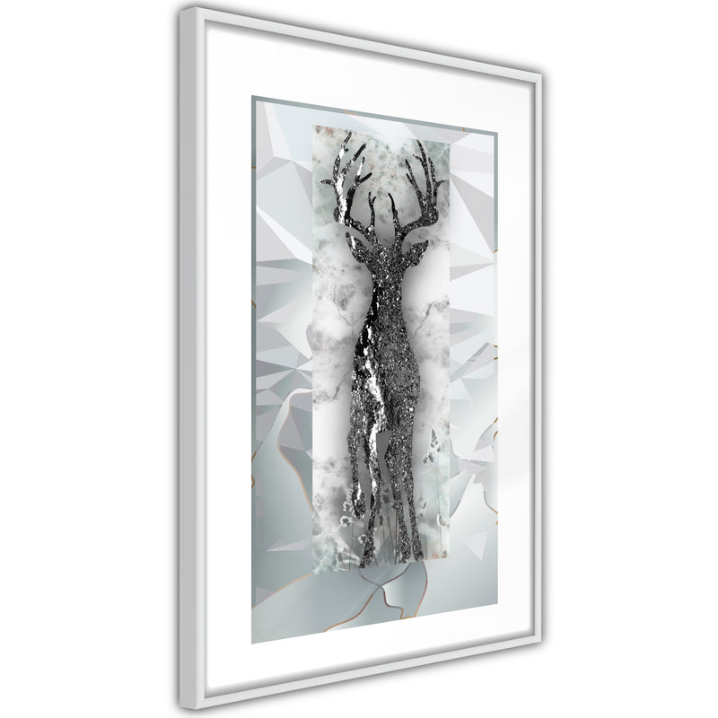 Poster - Crystal Deer  - wit