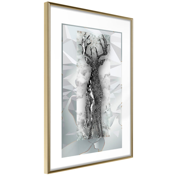 Poster - Crystal Deer  - goud