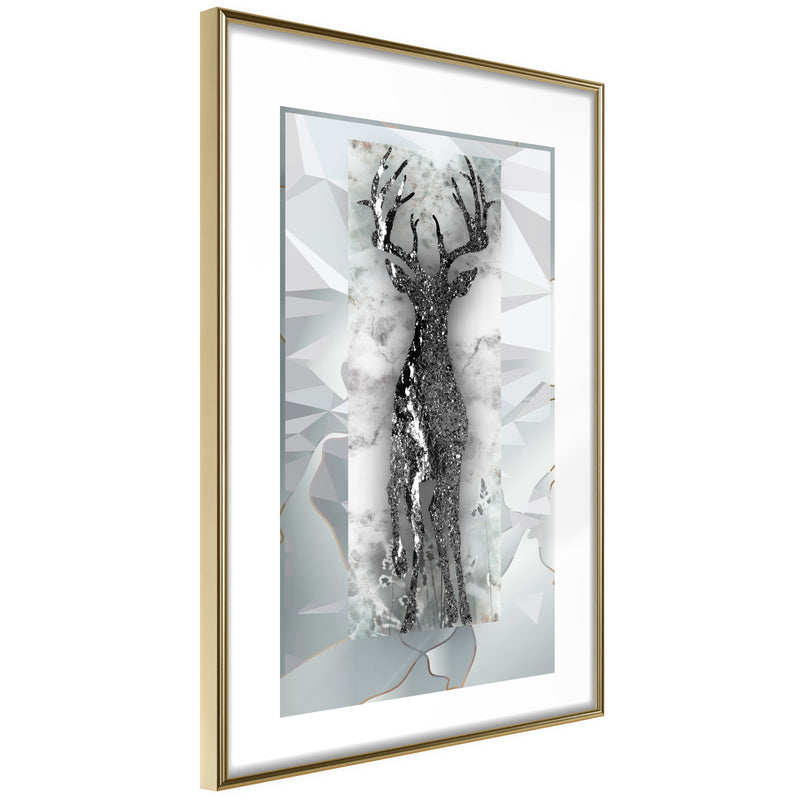 Poster - Crystal Deer  - goud
