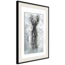 Poster - Crystal Deer  - zwart passepartout