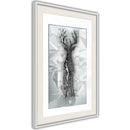 Poster - Crystal Deer  - wit passepartout