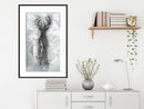 Poster - Crystal Deer  - zwart