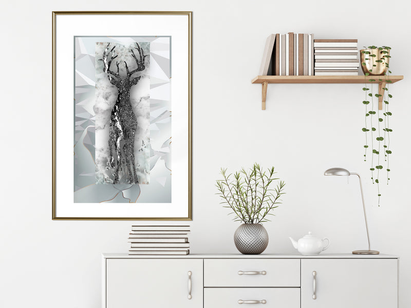 Poster - Crystal Deer  - goud