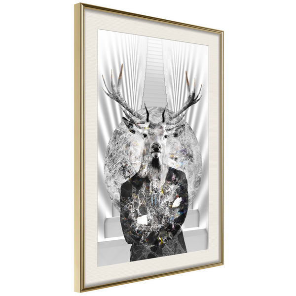 Poster - Herd Leader  - goud passepartout