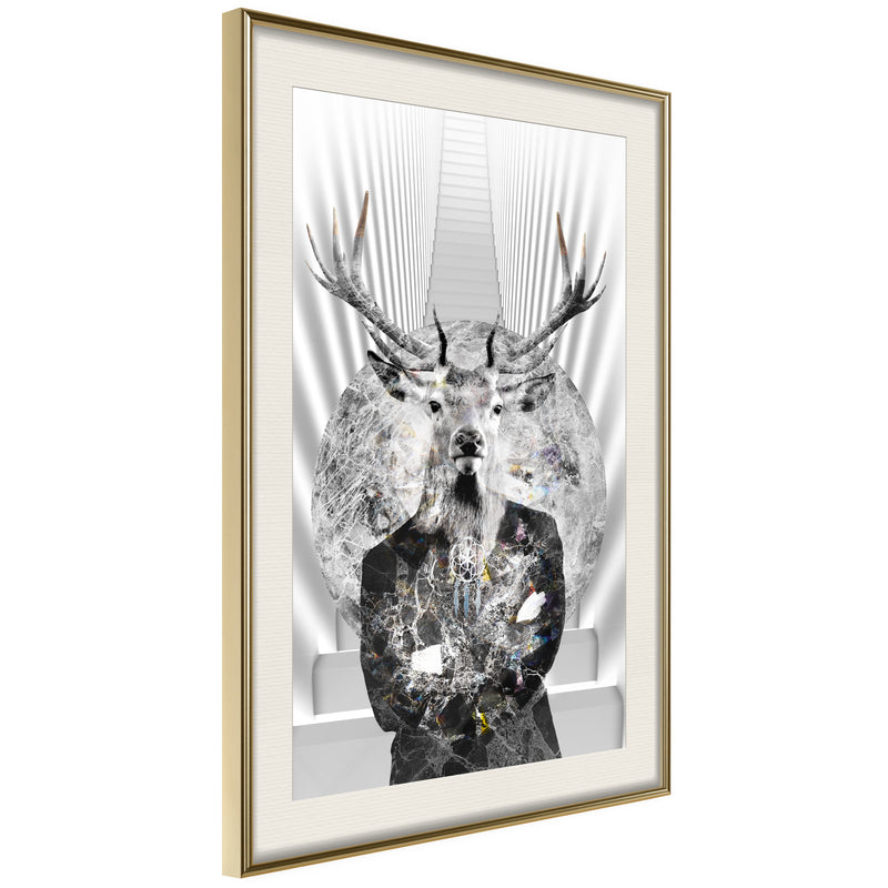 Poster - Herd Leader  - goud passepartout
