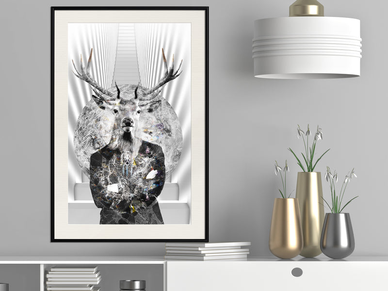 Poster - Herd Leader  - zwart passepartout
