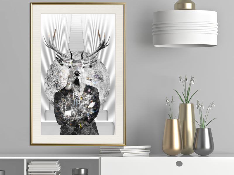 Poster - Herd Leader  - goud passepartout