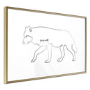 Poster - Grey Wolf  - goud