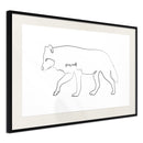 Poster - Grey Wolf  - zwart passepartout