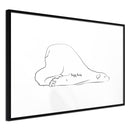 Poster - Resting Polar Bear  - zwart