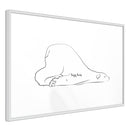 Poster - Resting Polar Bear  - wit