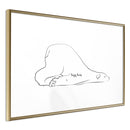 Poster - Resting Polar Bear  - goud
