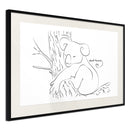 Poster - Resting Koala  - zwart passepartout