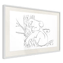 Poster - Resting Koala  - wit passepartout