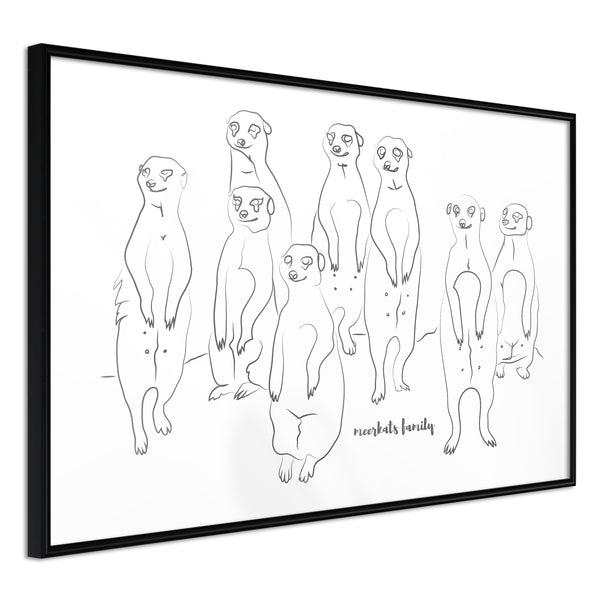 Poster - Meerkat Lookout  - zwart