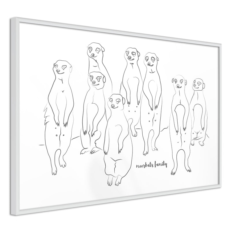 Poster - Meerkat Lookout  - wit
