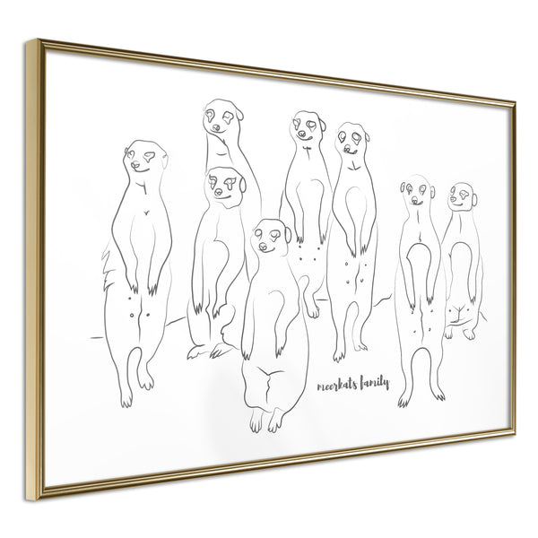 Poster - Meerkat Lookout  - goud