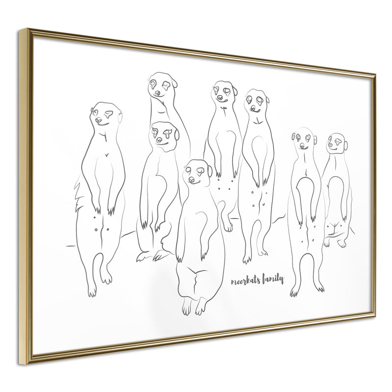 Poster - Meerkat Lookout  - goud
