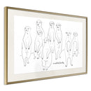 Poster - Meerkat Lookout  - goud passepartout