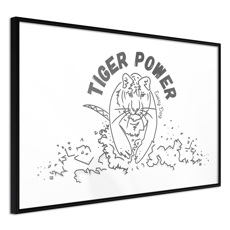 Poster - Inner Tiger  - zwart