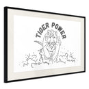 Poster - Inner Tiger  - zwart passepartout