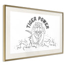 Poster - Inner Tiger  - goud passepartout
