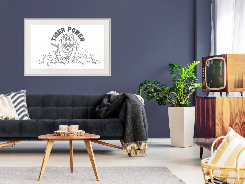 Poster - Inner Tiger  - wit passepartout