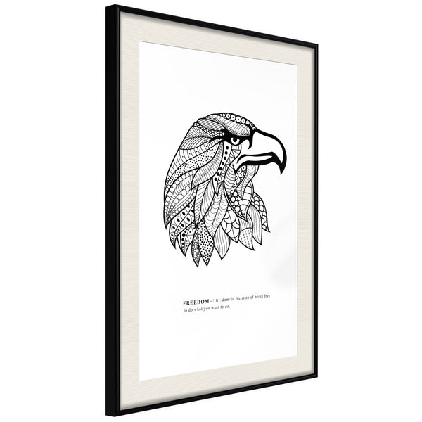 Poster - Symbol of Freedom  - zwart passepartout