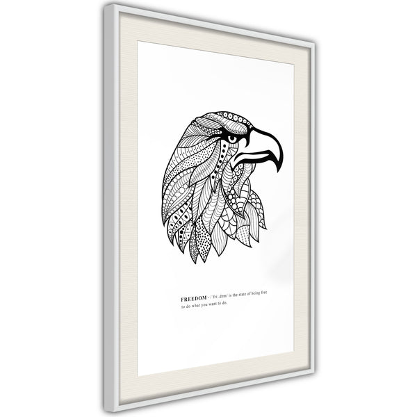 Poster - Symbol of Freedom  - wit passepartout