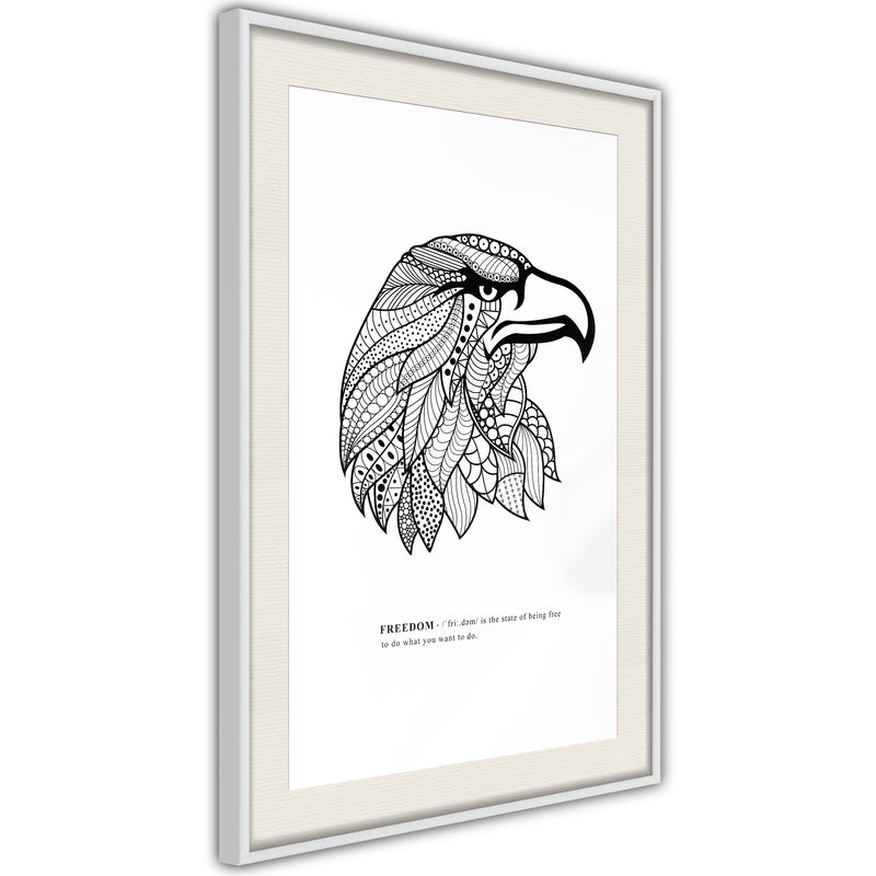 Poster - Symbol of Freedom  - wit passepartout