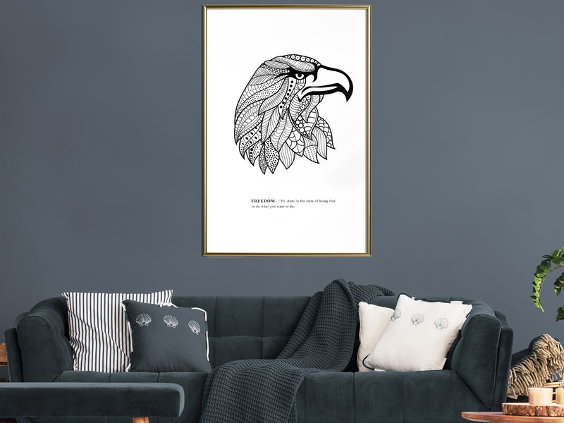 Poster - Symbol of Freedom  - goud