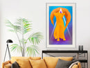 Poster - Fire Fox  - wit passepartout